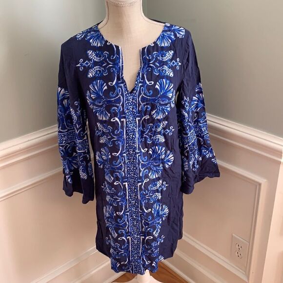Lilly Pulitzer Harlow Tunic Dress Navy XS - Picture 3 of 7